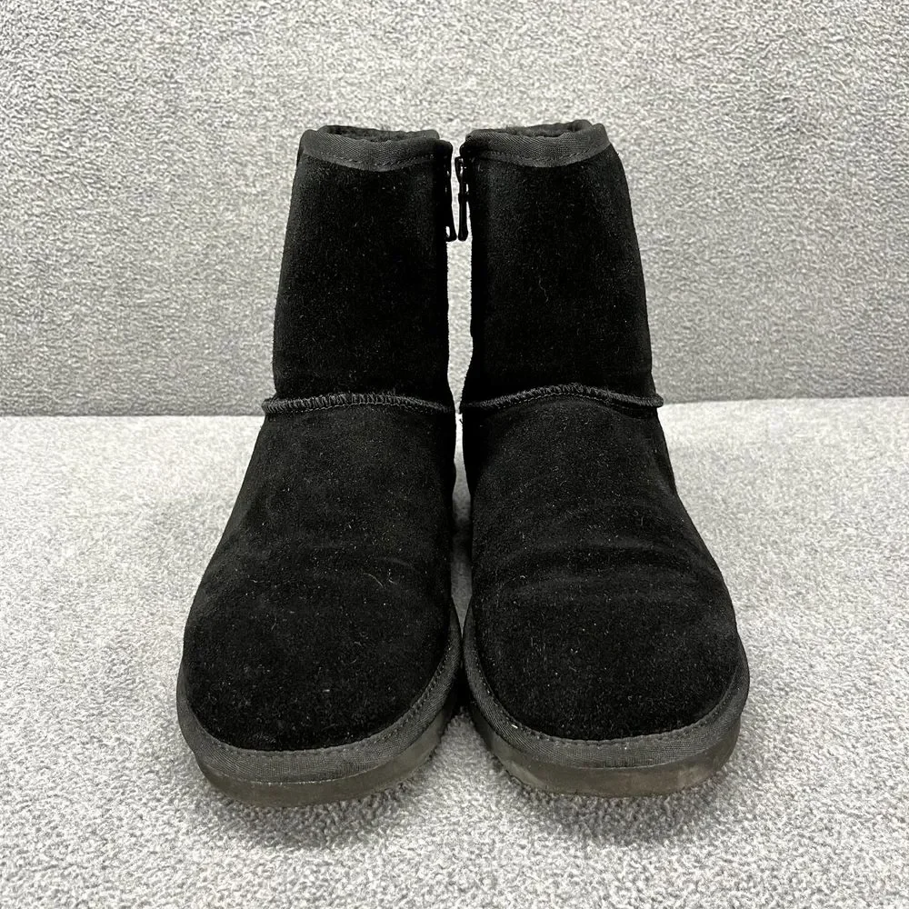Lamo‎ Boots Womens 8 Black Water Stain Resistant Suede Kitt Zipped winter